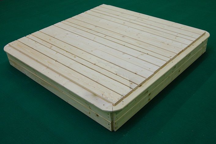 Dětské dřevěné pískoviště 150x150 s krytem - obrázek 1