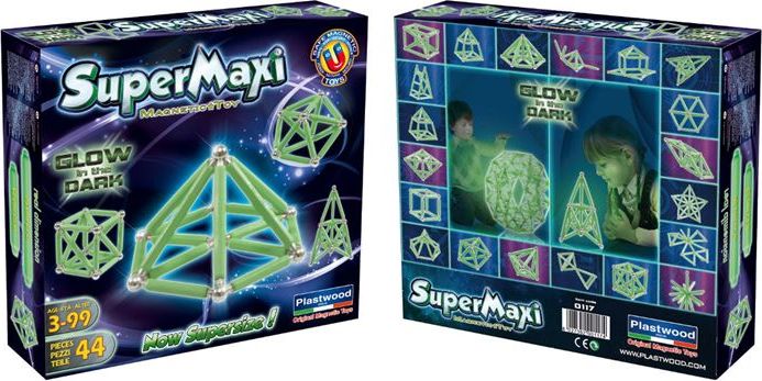 Magnetická stavebnice Supermag - fosforeskující stavebnice 44d - obrázek 1