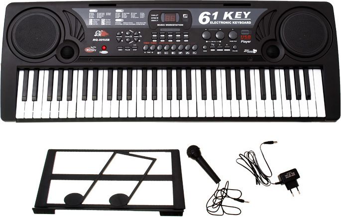 Dětské klávesy s mikrofonem a MP3 vstupem - obrázek 1