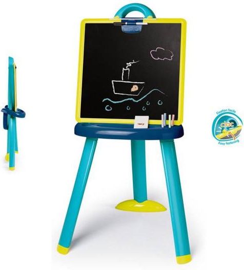 Dětská kreslící tabule na stojanu 2V1 - modrá - obrázek 1