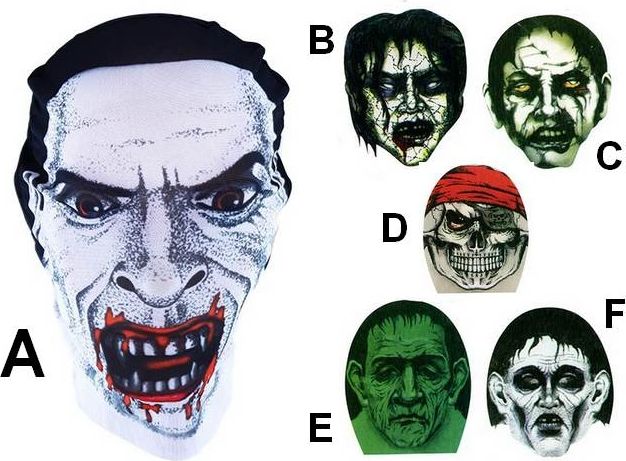 Rappa maska Halloween textilní 6 druhů - obrázek 1