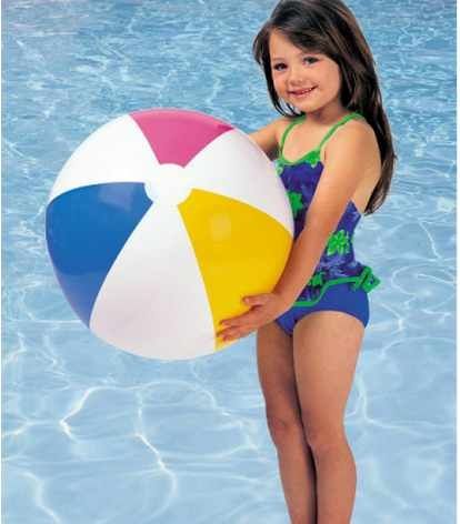 INTEX Míč dětský klasický nafukovací trojbarevný 61cm - obrázek 1