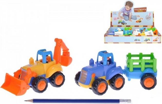Traktor/buldozer plast 16cm - obrázek 1