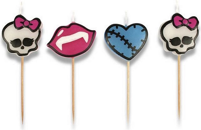 Amscan Dortové svíčky Monster High 4 ks - obrázek 1