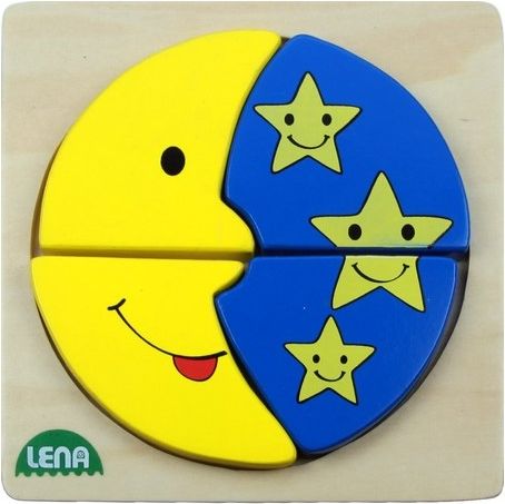 Lena Dřevěné puzzle měsíc a hvězdy - obrázek 2