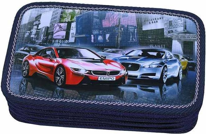EMIPO Školní penál 3-patra CITY CARS PLNĚNÝ - obrázek 1