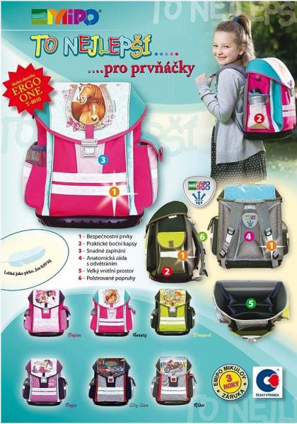 Školní aktovka Emipo 3 dílný set Ergo One > varianta City Cars - obrázek 3
