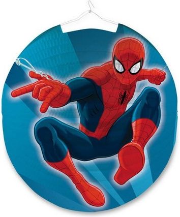 Papírový lampion Spiderman průměr 25 cm - obrázek 1
