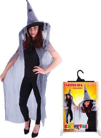 plášť čarodějnický halloween s kloboukem dospělý - obrázek 1