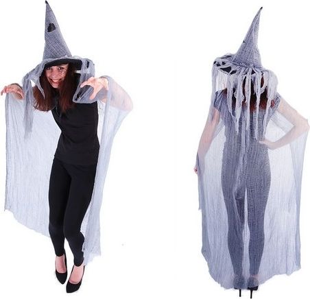 plášť čarodějnický halloween s kloboukem dospělý - obrázek 2