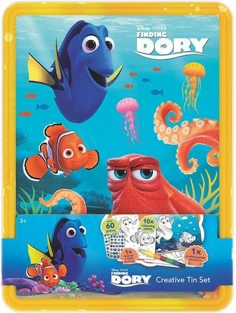 Jiri Models Kreativní plechovka HLEDÁ SE DORY set s plakátem a samolepkami - obrázek 1