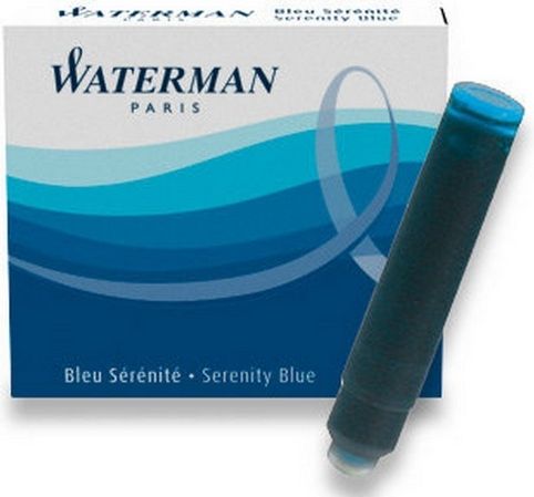 Waterman Inkoustové bombičky krátké modré, omyvatelné 1507/7520120 6 ks - obrázek 1