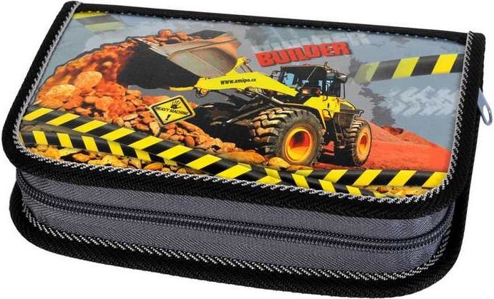 Jednopatrové školní pouzdro Emipo 2 klopy Builder bagr - obrázek 2