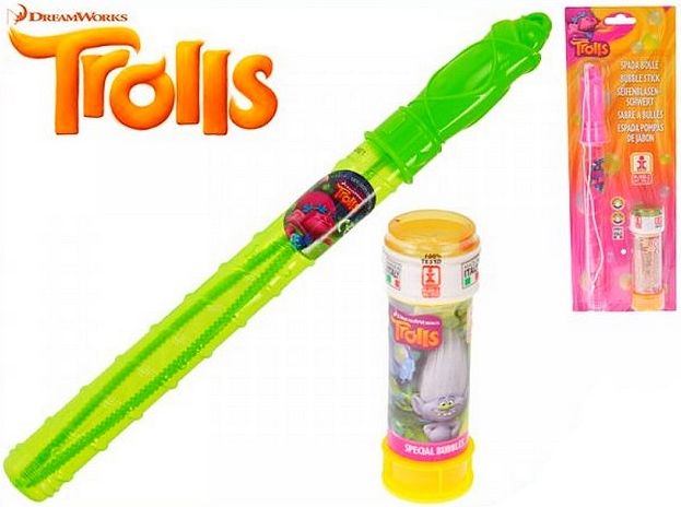 Trollové bublifuk trubice 27,5cm 60ml 2druhy na kartě - obrázek 1