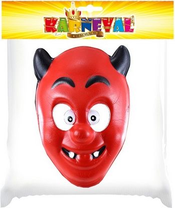 Maska čert se šátkem, dětská HALLOWEEN - obrázek 4