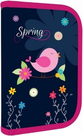 Karton P+P Penál 1-patro 2 klopy prázdný Spring - obrázek 1