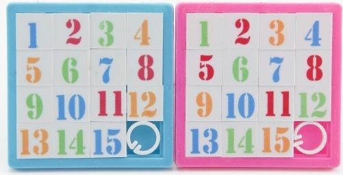 Teddies Přesouvačka hlavolam čísla plast 8x8cm asst 4 barvy v sáčku - obrázek 3