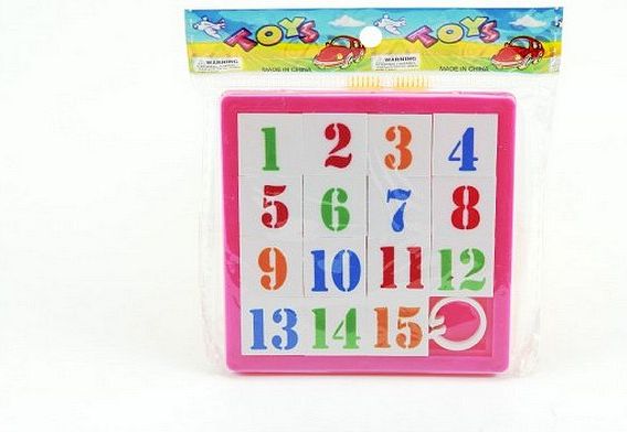 Teddies Přesouvačka hlavolam čísla plast 8x8cm asst 4 barvy v sáčku - obrázek 4