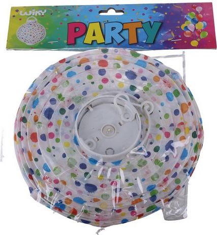 Lampion kulatý 20cm Puntíky na baterie (elektrický-lampion) - obrázek 2