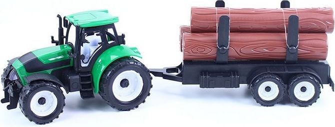 Rappa traktor s vlečkou na dřevo v krabici - obrázek 1