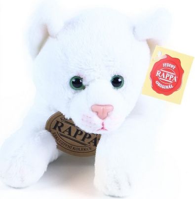 RAPPA kočka ležící bílá 18 cm - obrázek 2