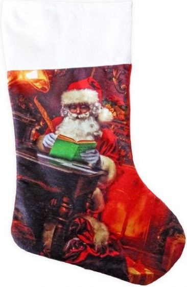 Punčocha Santa Claus / Mikulášská s potiskem - obrázek 1