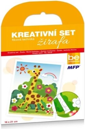 Kreativní set - Žirafa - filcová technika 16x21cm - obrázek 1