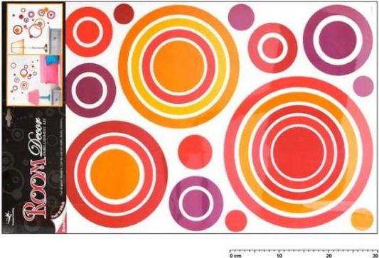 Samolepící dekorace 1057 růžové kruhy 70x42cm - obrázek 1