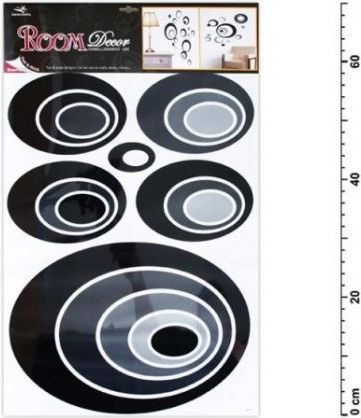 Samolepící dekorace 1059 černé elipsy 70x42cm - obrázek 1