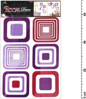 Samolepící dekorace 1064 fialové čtverce 70x42cm - obrázek 1