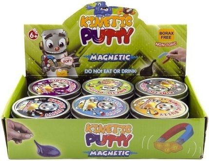 Teddies Hmota/modelína 50g inteligentní megnetická 8cm asst mix barev v plechové krabičce - obrázek 2