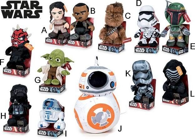 Star Wars plyšoví 25cm 0m+ v krabičce, 12druhů - obrázek 1