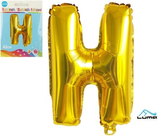 Balónek foliový "H" ZLATÝ - obrázek 1