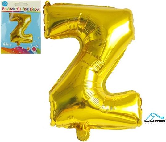 Balónek foliový "Z" ZLATÝ - obrázek 1