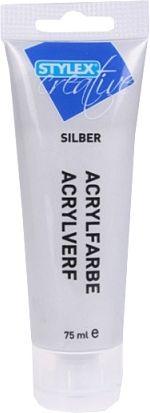 Barvy akrylové 75ml, stříbrná - obrázek 1