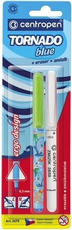 Roller Centropen 2675/2 Tornado Blue + zmizík - obrázek 1