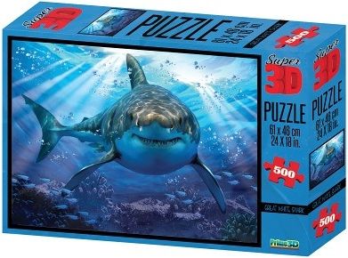 PRIME 3D Puzzle Žralok 3D 500 dílků - obrázek 1