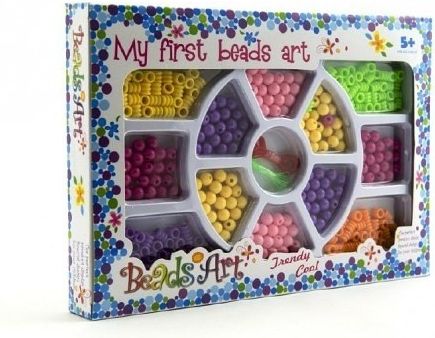 Teddies Korálky plast 0,5cm asst 2 barvy v krabici 26x18cm - obrázek 1