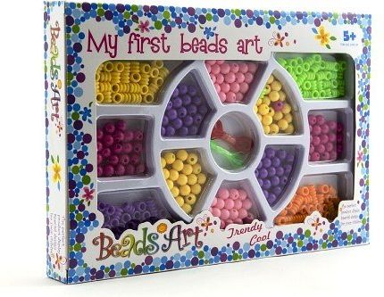 Teddies Korálky plast 0,5cm asst 2 barvy v krabici 26x18cm - obrázek 2