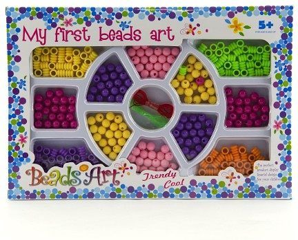 Teddies Korálky plast 0,5cm asst 2 barvy v krabici 26x18cm - obrázek 3