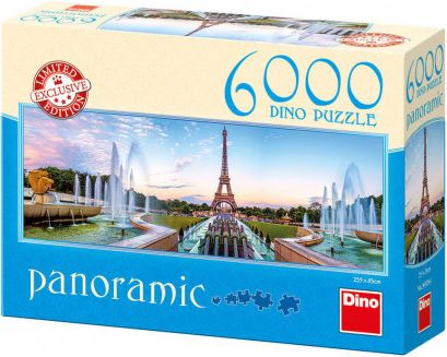 DINO Panoramatické puzzle Pohled na Eiffelovu věž 6000 dílků - obrázek 1