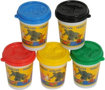 Teddies Modelína Plastelína 140g v kelímku 8x8cm asst 4 barev 12ks v boxu - obrázek 2