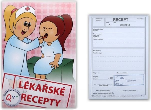 Poznámkový blok Lékařské recepty 14,5x10cm - obrázek 1