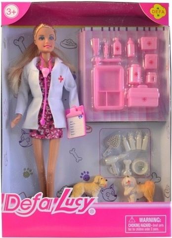 Panenka doktorka zvěrolékařka 30cm set se 2 pejsky a zdravotnickými pomůckami - obrázek 1
