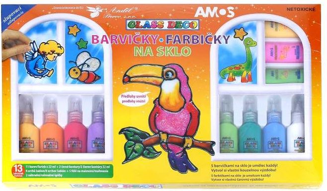 Barvy na sklo sada 13 ks 22 ml - obrázek 1