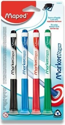 Maped Popisovač Marker'Peps s přísavkou sada 4 ks 743812 - obrázek 1