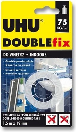 Uhu Oboustranná lepicí páska Double Fix 19 mm x 1,5 m - obrázek 1