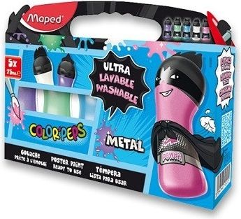 Maped Temperové barvy Color'Peps 5 ks, tuba 75 ml, metal barvy - obrázek 1