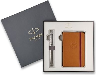 Parker IM Premium Dark Espresso CT plnicí pero, dárková kazeta se zápisníkem 1502/3191681 - obrázek 1