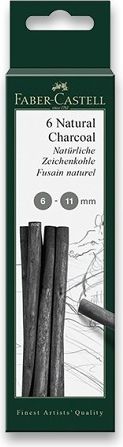 Faber-Castell Přírodní uhel Pitt Monochrome 6-11 mm, 6 kusů 129398 - obrázek 1
